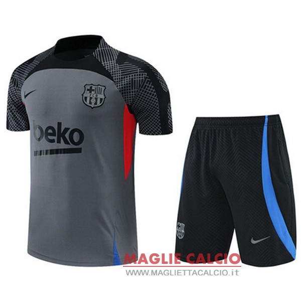 nuova formazione set completo divisione magliette barcelona 2022-2023 grigio nero