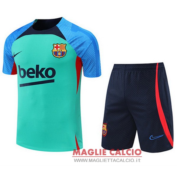 nuova formazione set completo divisione magliette barcelona 2022-2023 verde blu rosso