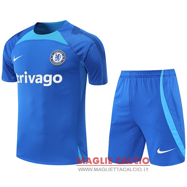 nuova formazione insieme completo divisione magliette chelsea 2022-2023 blu I bianco