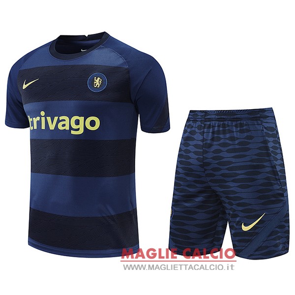 nuova formazione insieme completo divisione magliette chelsea 2022-2023 blu I navy