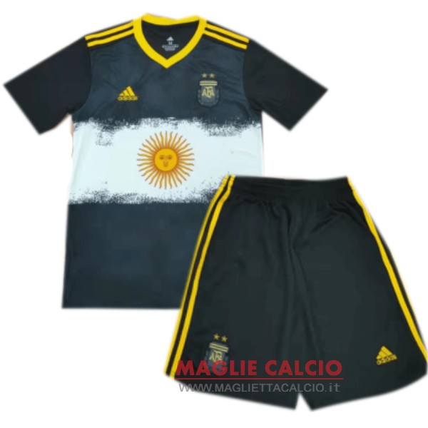 nuova formazione set completo divisione magliette argentina 2022 nero