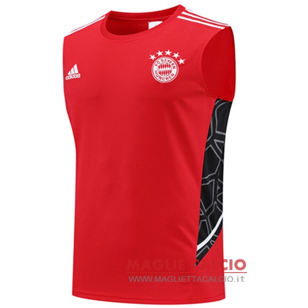 nuova magliette bayern munich formazione senza maniche 2022-2023 rosso bianco