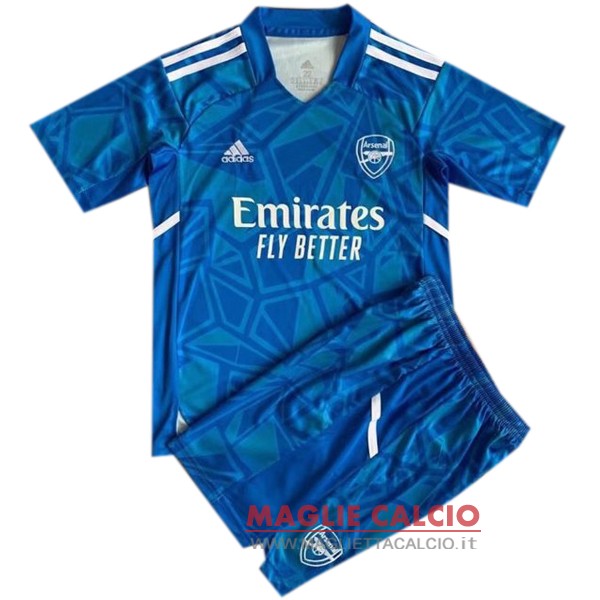 nuova portiere magliette arsenal set completo bambino 2022-2023 blu