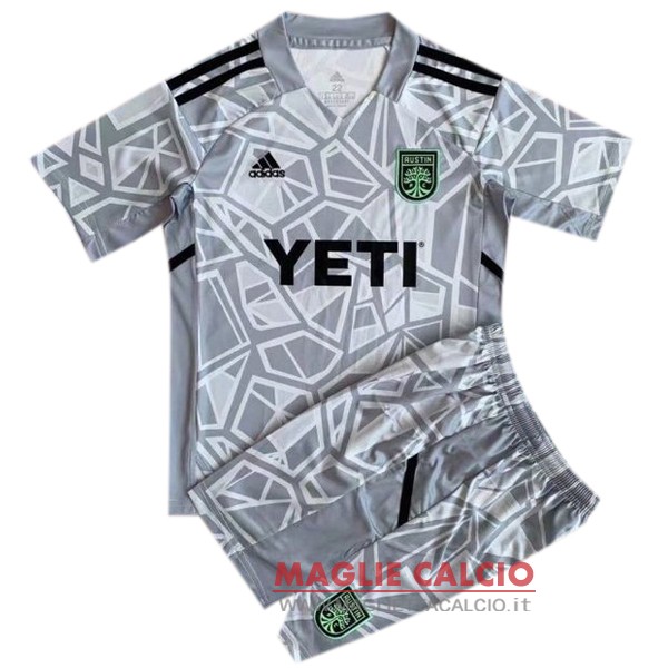 nuova magliette portiere austin fc set completo bambino 2022-2023 grigio