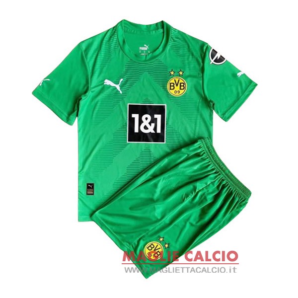 magliette portiere borussia dortmund set completo bambino 2022-2023 Verde