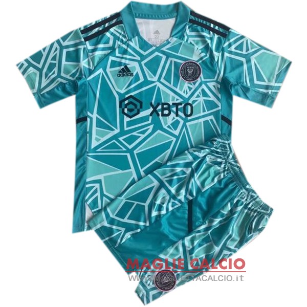 nuova magliette portiere inter miami set completo bambino 2022-2023 blu