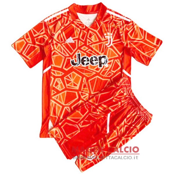 magliette portiere juventus set completo bambino 2022-2023 arancione