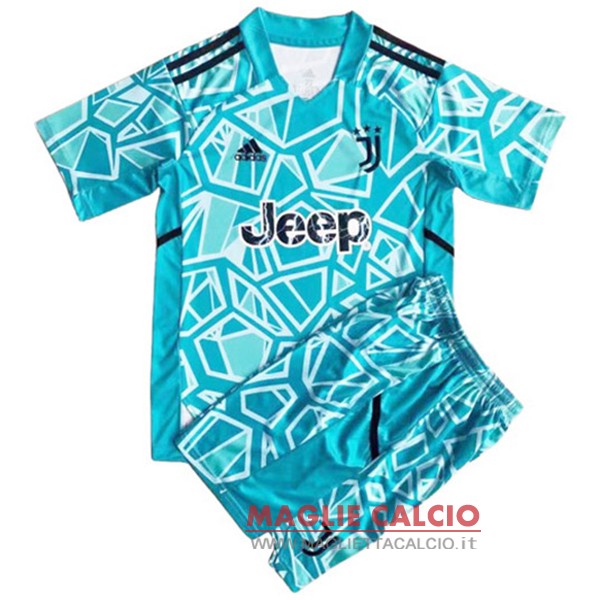 magliette portiere juventus set completo bambino 2022-2023 blu