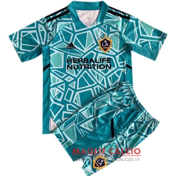 nuova magliette portiere los angeles galaxy set completo bambino 2022-2023 blu