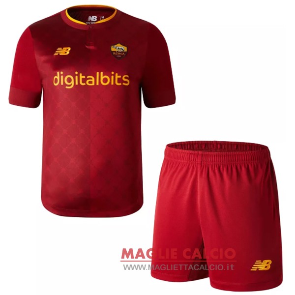 nuova prima magliette as roma set completo bambino 2022-2023