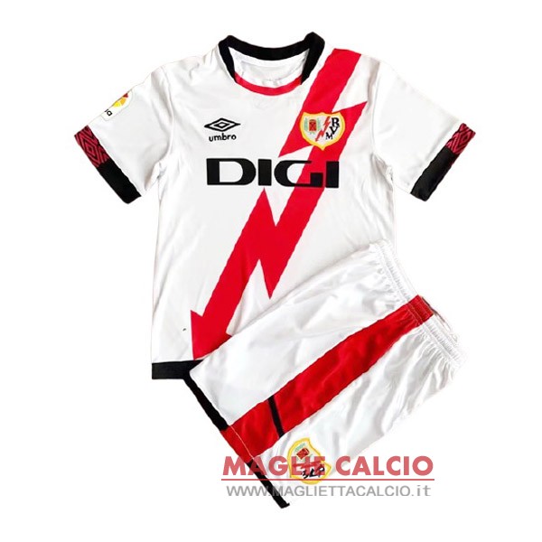 nuova prima magliette rayo vallecano de madrid set completo bambino 2022-2023