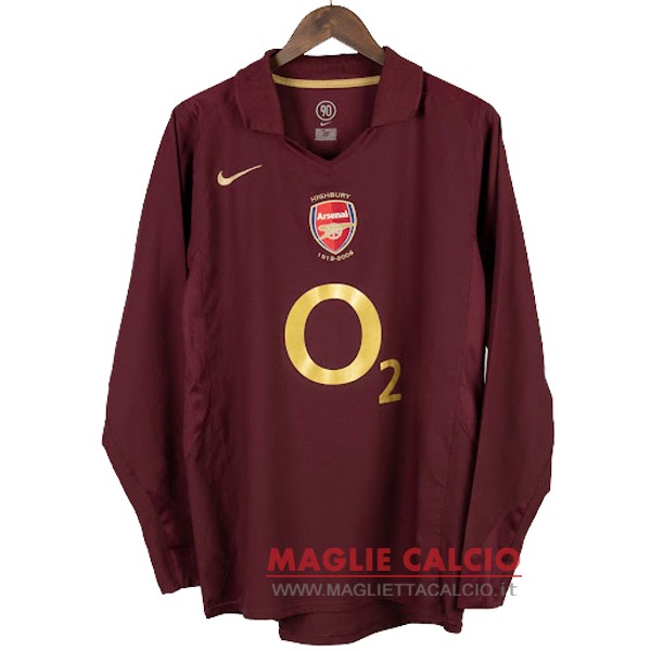 nuova prima divisione manica lunga magliette arsenal retro 2005-2006