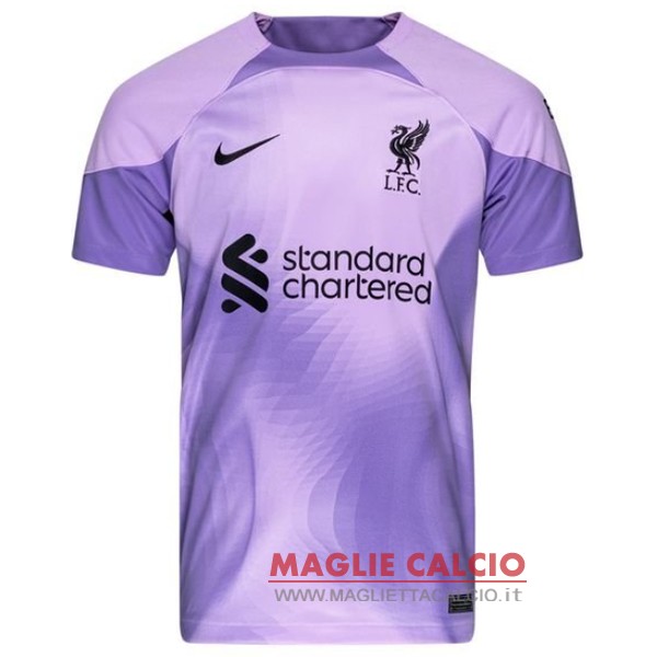 tailandia nuova portiere divisione magliette liverpool 2022-2023 purpureo