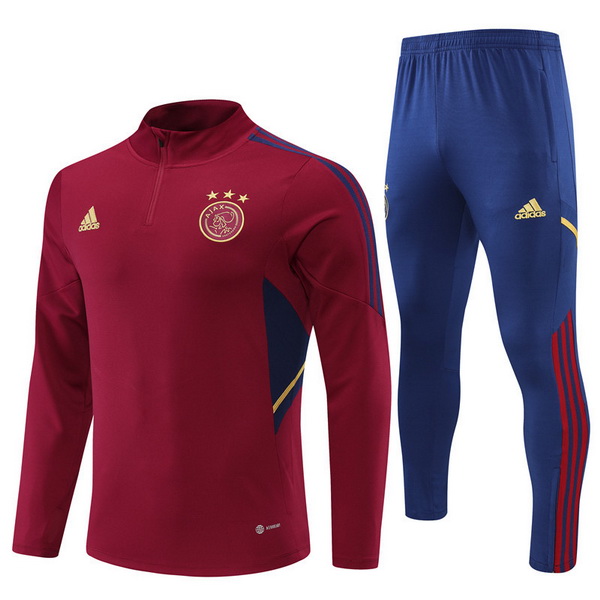 nuova ajax insieme completo rosso blu bambino giacca 2022-2023