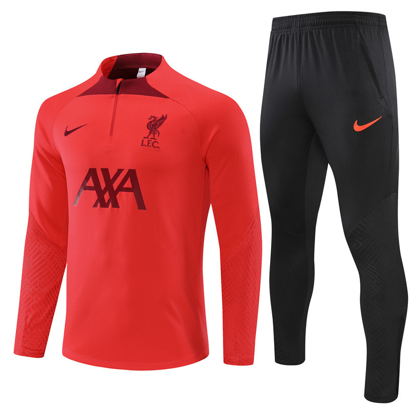 nuova liverpool insieme completo rosso I nero bambino giacca 2022-2023