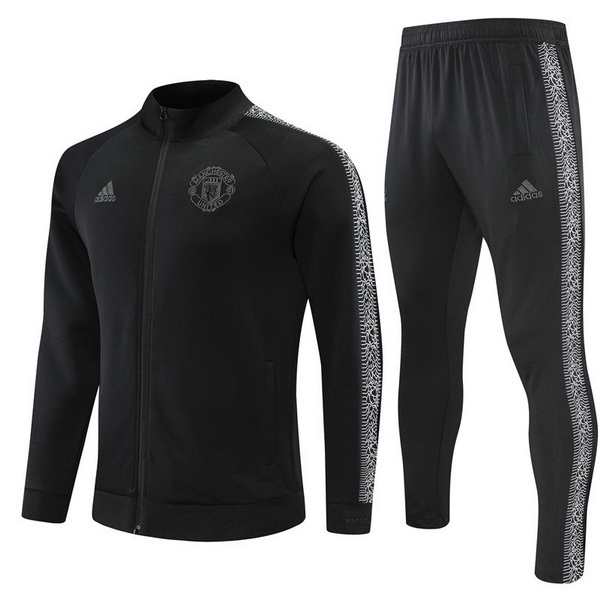 nuova manchester united insieme completo nero grigio bambino giacca 2022-2023