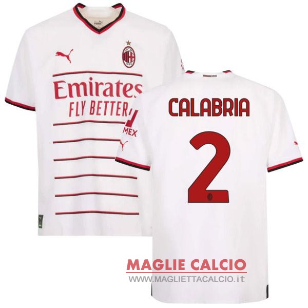 nuova maglietta ac milan 2022-2023 Calabria 2 segunda