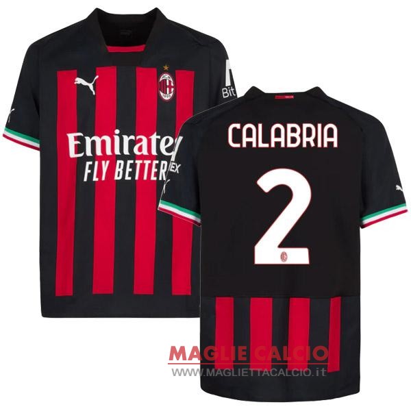 nuova maglietta ac milan 2022-2023 Calabria 2 prima