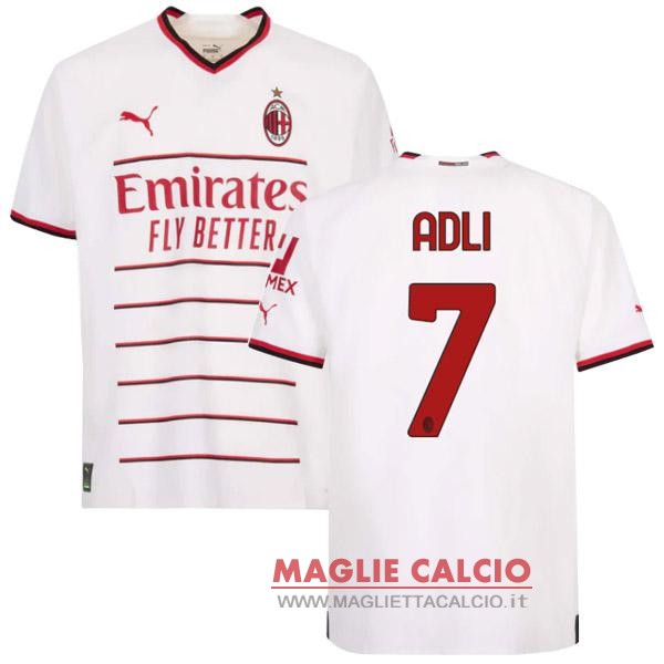 nuova maglietta ac milan 2022-2023 Adli 7 segunda