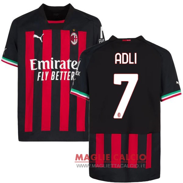 nuova maglietta ac milan 2022-2023 Adli 7 prima