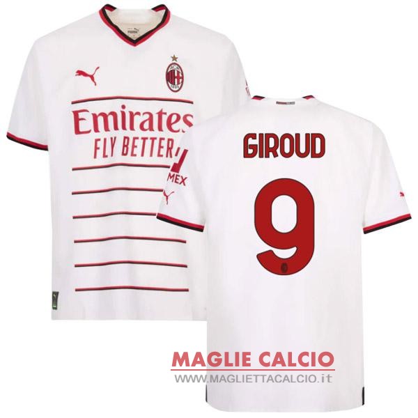 nuova maglietta ac milan 2022-2023 Giroud 9 segunda