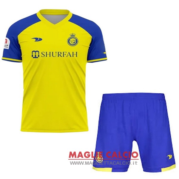 nuova primera magliette Al Nassr FC set completo bambino 2022-2023 giallo