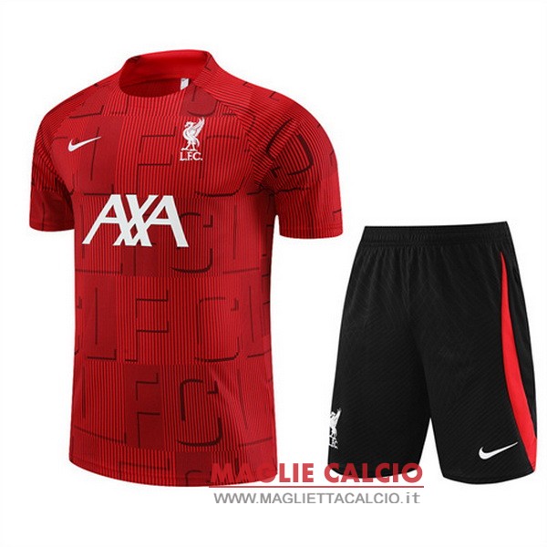 formazione magliette liverpool set completo bambino 2023-2024 rosso nero