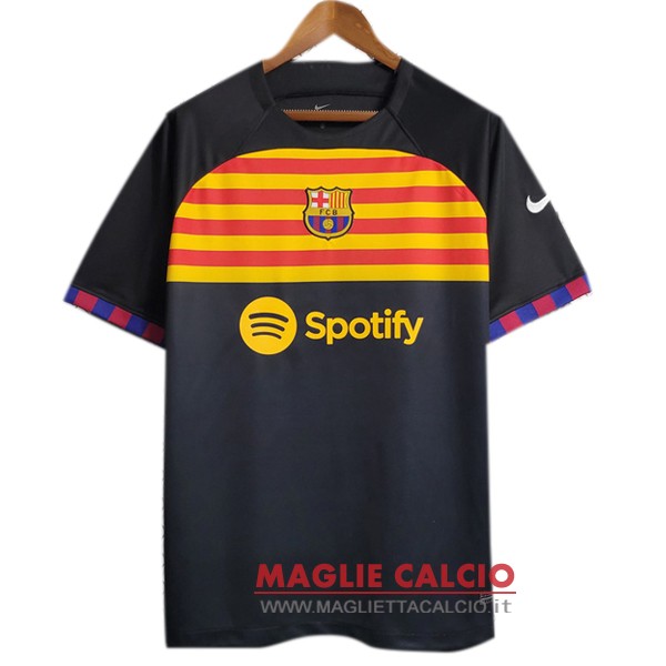 tailandia nuova speciale divisione magliette barcellona 2023-2024 nero ii giallo