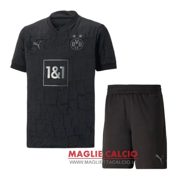 speciale magliette borussia dortmund set completo bambino 2023-2024 nero