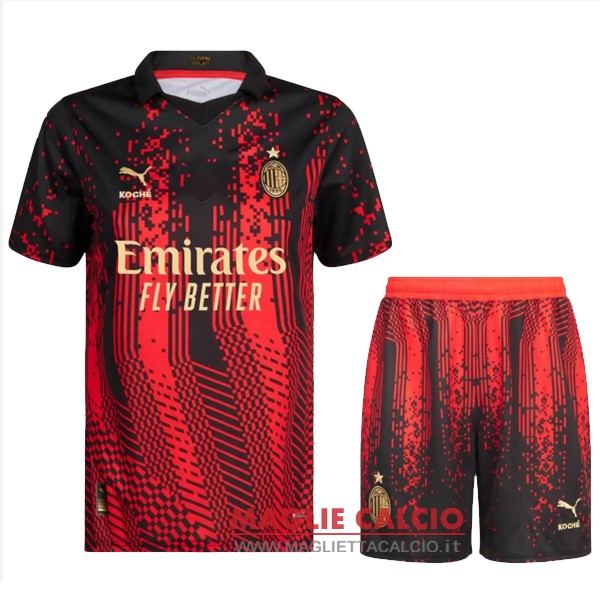 nuova fourth magliette ac milan set completo bambino 2022-2023