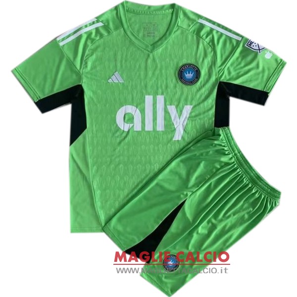 thailandia nuova portiere divisione magliette charlotte fc set completo uomo 2023-2024 verde