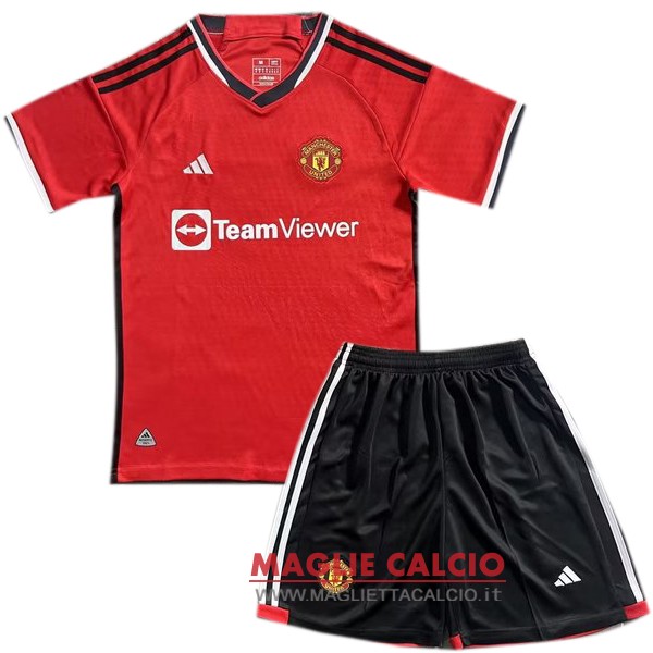 concetto magliette manchester united set completo uomo 2023-2024 rosso