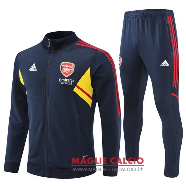 nuova arsenal insieme completo blu navy I giallo giacca 2022-2023