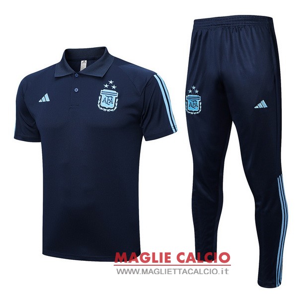 argentina set completo maglia blu navy magliette polo nuova 2023