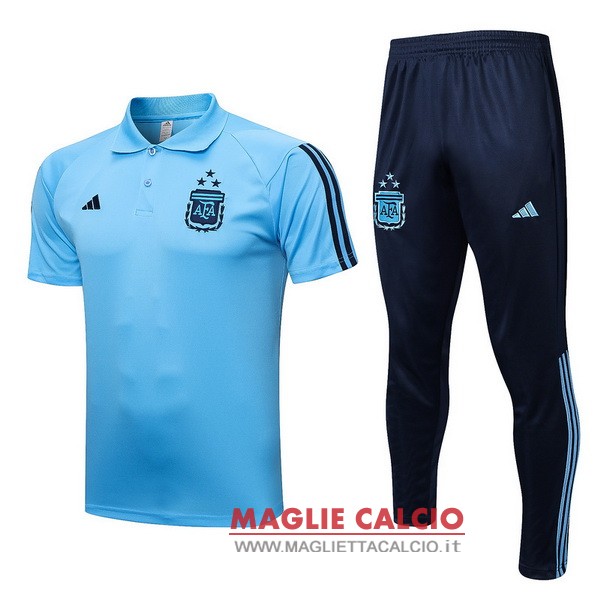 argentina set completo maglia blu magliette polo nuova 2023