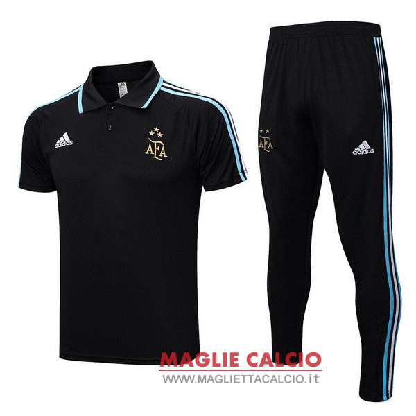 argentina set completo maglia nero magliette polo nuova 2023