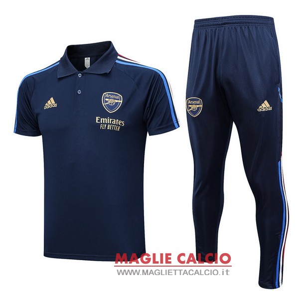 arsenal blu navy magliette polo set completo nuova 2023-2024