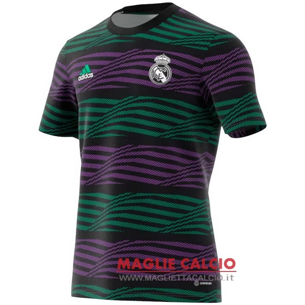 tailandia nuova pre partita divisione magliette real madrid 2023-2024 purpureo verde