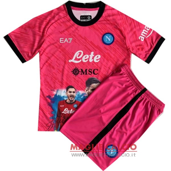nuova speciale divisione magliette set completo uomo napoli 2022-2023 rosa