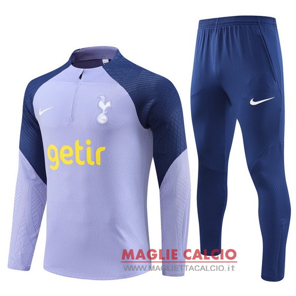 nuova tottenham hotspur insieme completo purpureo blu bambino giacca 2023-2024