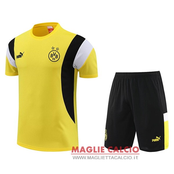 nuova formazione set completo divisione magliette borussia dortmund 2023-2024 grigio nero