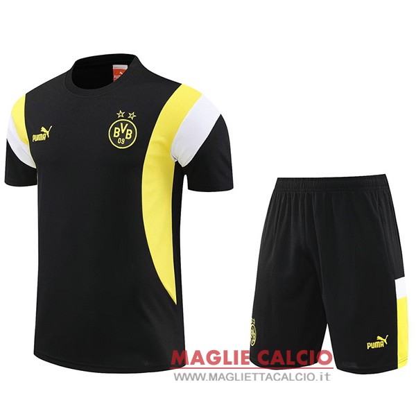 nuova formazione set completo divisione magliette borussia dortmund 2023-2024 nero giallo