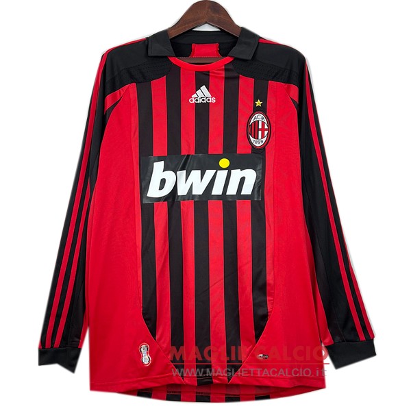 nuova prima divisione magliette manica lunga ac milan retro 2007-2008