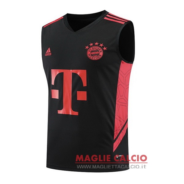 nuova magliette bayern munich formazione senza maniche 2023-2024 nero rosso