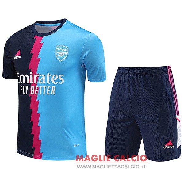 nuova formazione set completo magliette arsenal 2023-2024 blu II navy