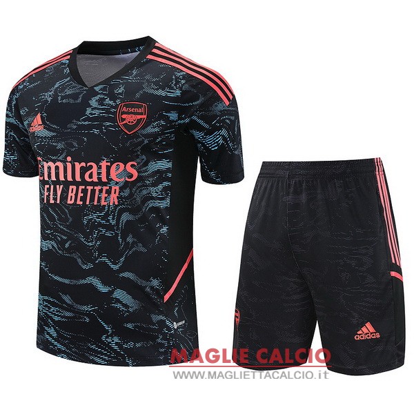 nuova formazione set completo magliette arsenal 2023-2024 nero verde