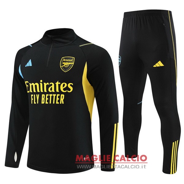 nuova arsenal insieme completo nero IIl giallo Giacca 2023-2024