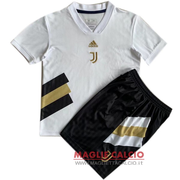 speciale magliette juventus set completo bambino 2023-2024 bianco nero