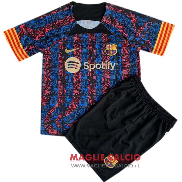 nuova concepto magliette barcellona set completo bambino 2023-2024 rosso nero