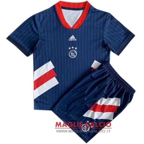 nuova speciale magliette ajax set completo bambino 2023-2024 blu navy